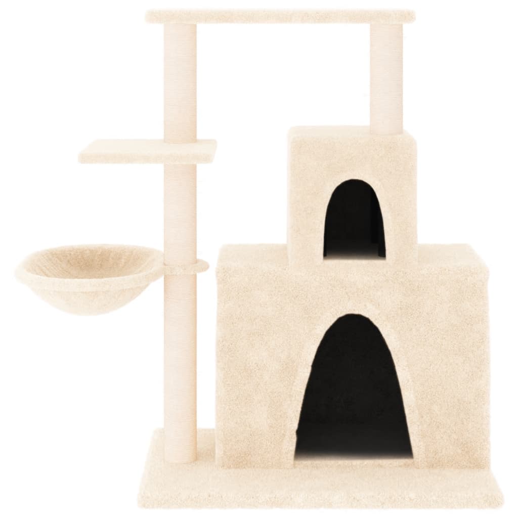 Albero per Gatti con Tiragraffi in Sisal Crema 83 cm - homemem39