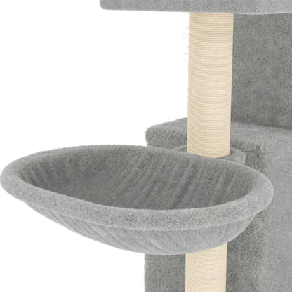 Albero per Gatti con Tiragraffi in Sisal Grigio Chiaro 83 cm - homemem39