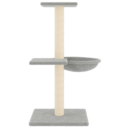 Albero per Gatti con Tiragraffi in Sisal Grigio Chiaro 72 cm - homemem39