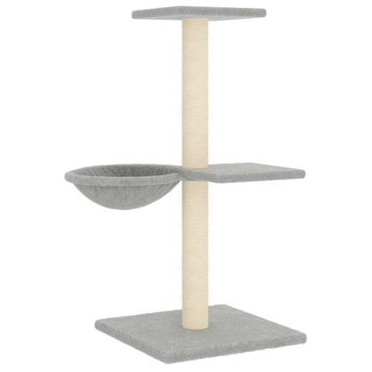 Albero per Gatti con Tiragraffi in Sisal Grigio Chiaro 72 cm - homemem39