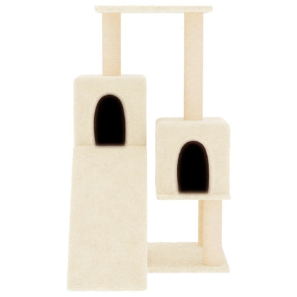 Albero per Gatti con Tiragraffi in Sisal Crema 82 cm - homemem39