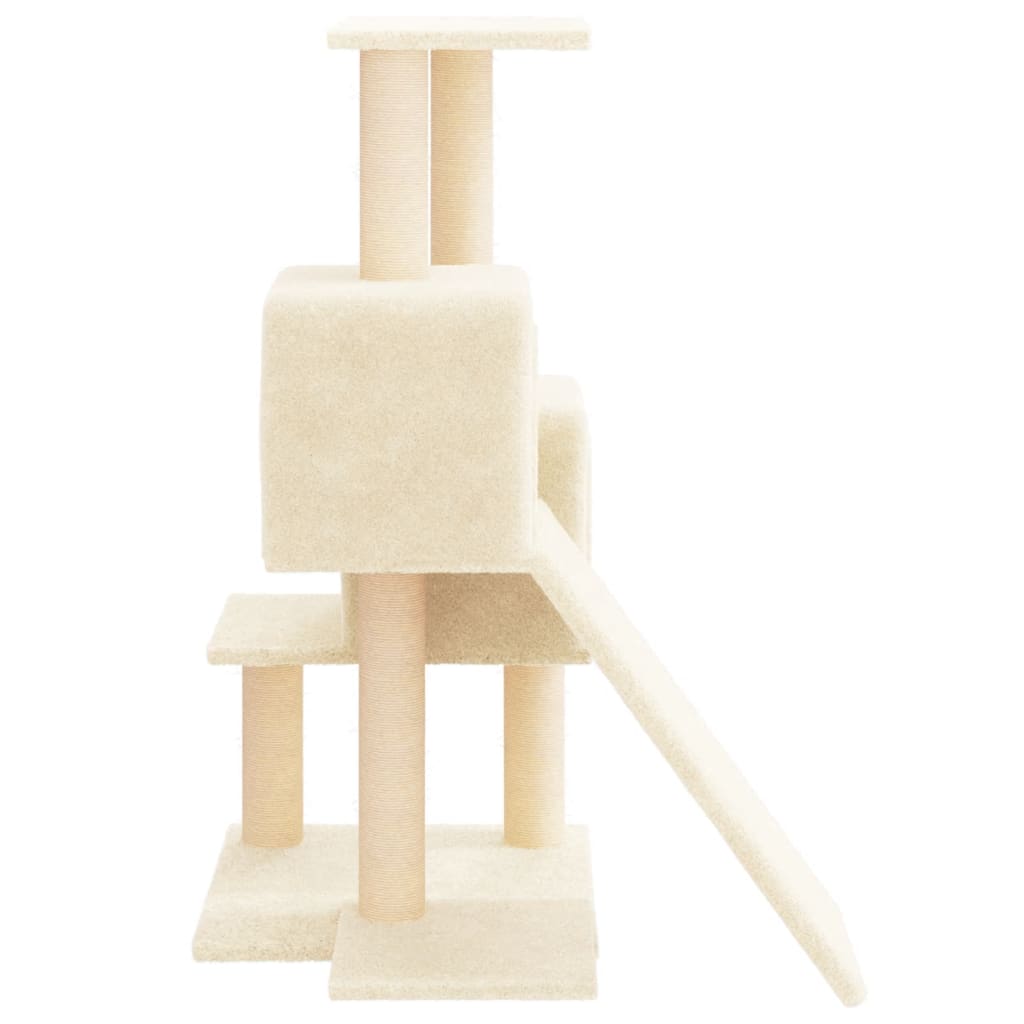 Albero per Gatti con Tiragraffi in Sisal Crema 82 cm - homemem39