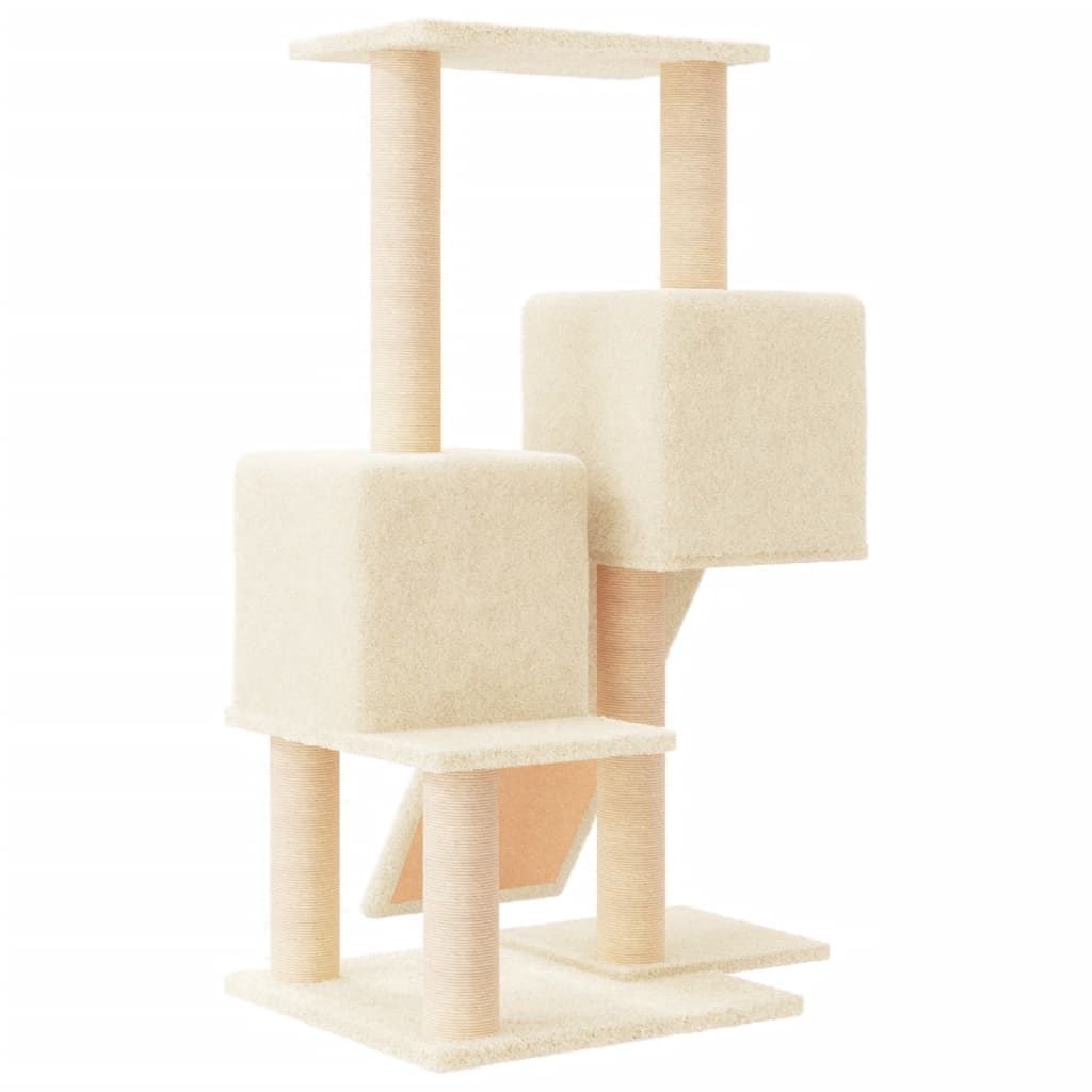 Albero per Gatti con Tiragraffi in Sisal Crema 82 cm - homemem39