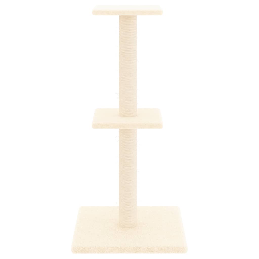 Albero per Gatti con Tiragraffi in Sisal Crema 73 cm - homemem39