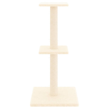 Albero per Gatti con Tiragraffi in Sisal Crema 73 cm - homemem39