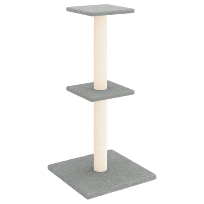 Albero per Gatti con Tiragraffi in Sisal Grigio Chiaro 73 cm - homemem39