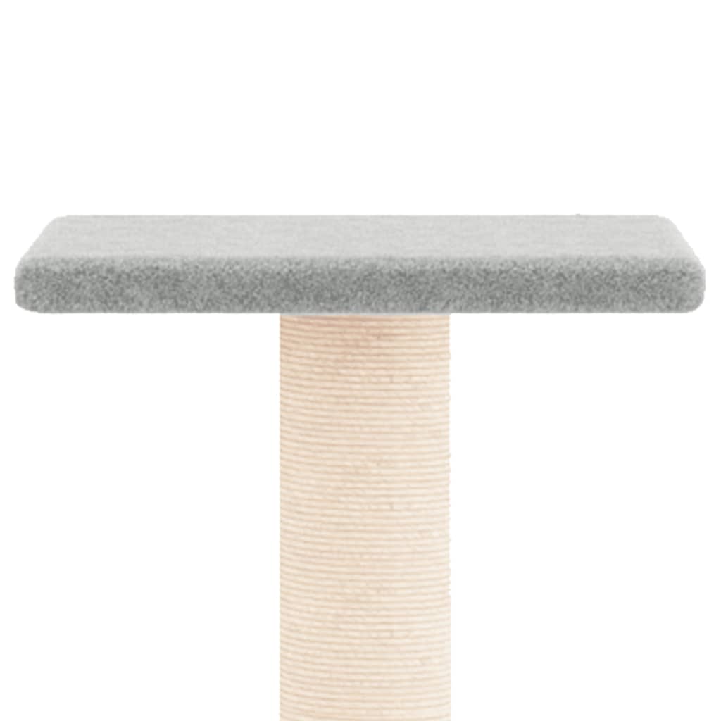 Albero per Gatti con Tiragraffi in Sisal Grigio Chiaro 73 cm - homemem39