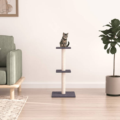 Albero per Gatti con Tiragraffi in Sisal Grigio Scuro 73 cm - homemem39