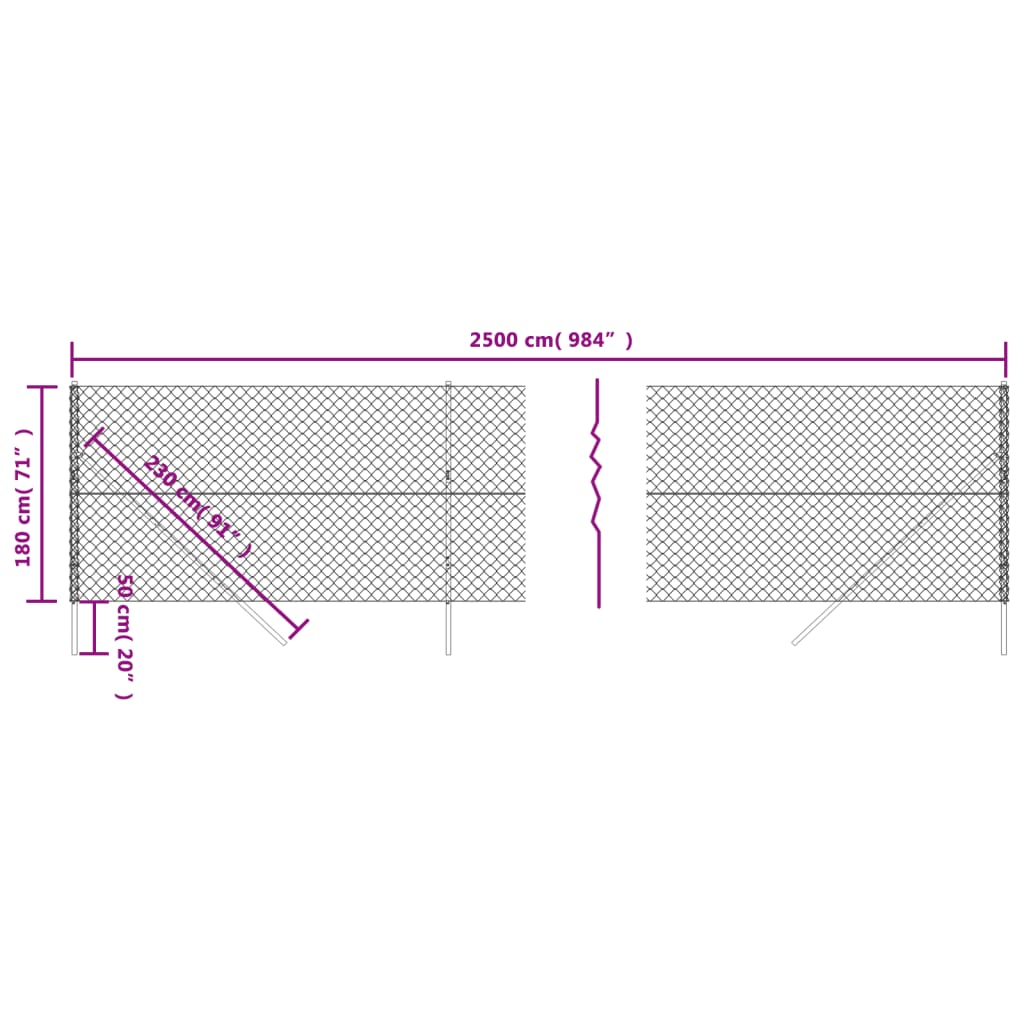 Recinzione a Rete Verde 1,8x25 m - homemem39