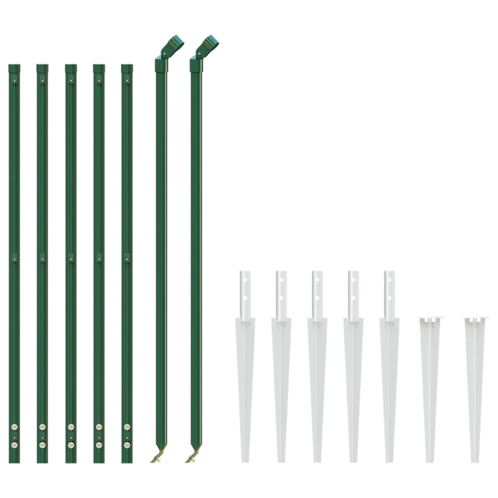 Recinzione a Rete con Picchetti Ancoraggio Verde 1,1x10 m - homemem39