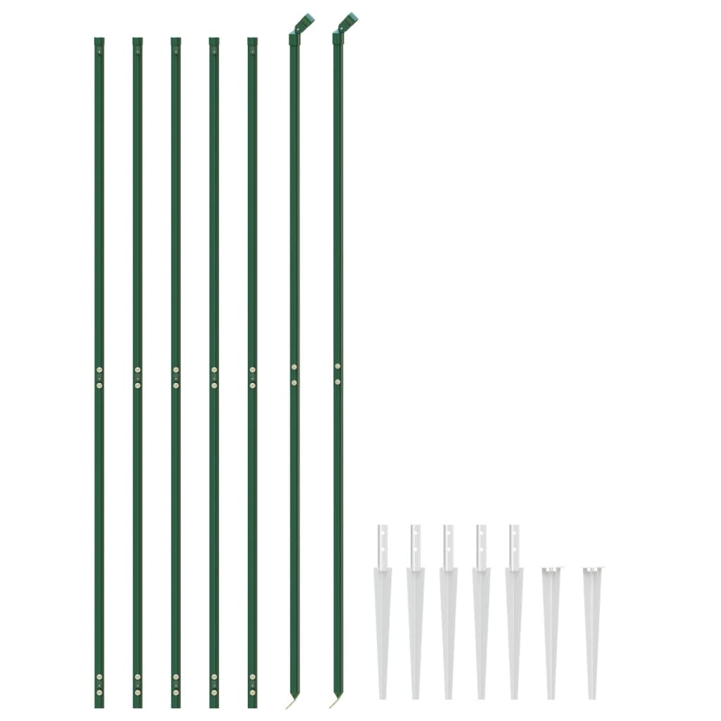 Recinzione a Rete con Picchetti Ancoraggio Verde 1,4x10 m - homemem39