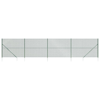 Recinzione a Rete con Picchetti Ancoraggio Verde 1,8x10 m - homemem39