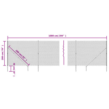 Recinzione a Rete con Picchetti Ancoraggio Verde 2x10 m - homemem39