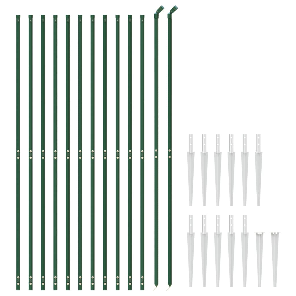 Recinzione a Rete con Picchetti Ancoraggio Verde 1,4x25 m - homemem39