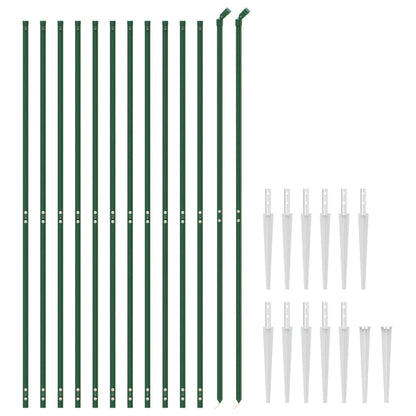 Recinzione a Rete con Picchetti Ancoraggio Verde 1,4x25 m - homemem39