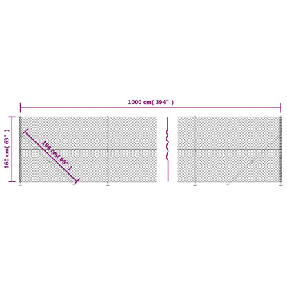 Recinzione a Rete con Flangia Verde 1,6x10 m - homemem39