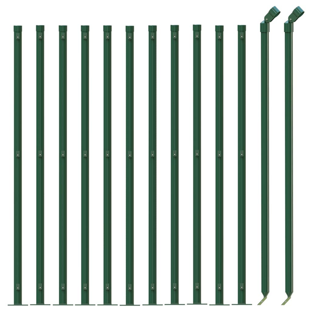 Recinzione a Rete con Flangia Verde 0,8x25 m - homemem39