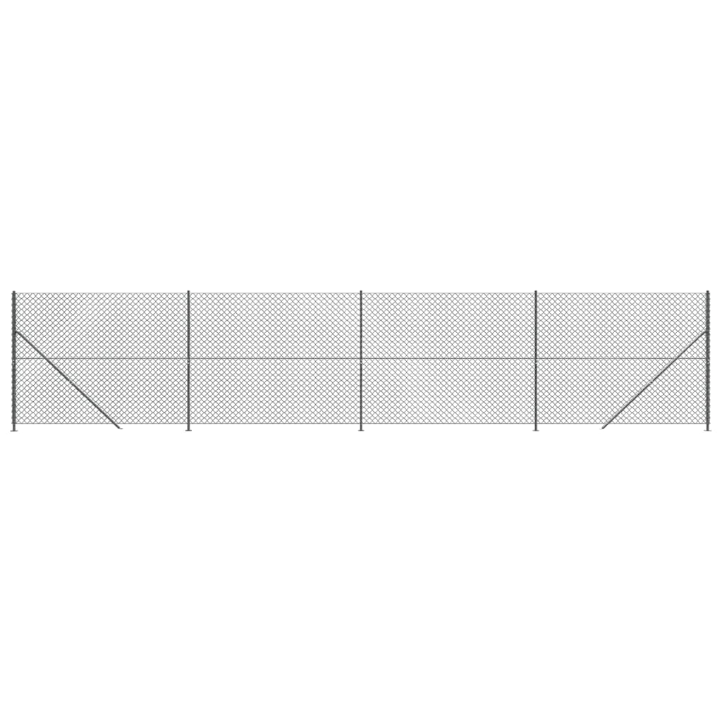 Recinzione a Rete con Flangia Antracite 2,2x10 m - homemem39