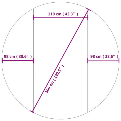 Telo Sotto Piscina Grigio Chiaro Ø306 cm Geotessile Poliestere - homemem39