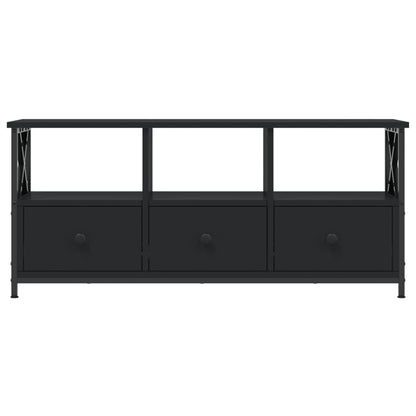 Mobile Porta TV Nero 102x33x45 cm in Legno Multistrato e Ferro - homemem39