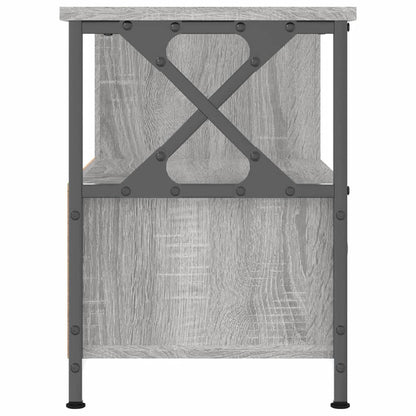 Mobile TV Grigio Sonoma 90x33x45 cm Legno Multistrato e Ferro - homemem39