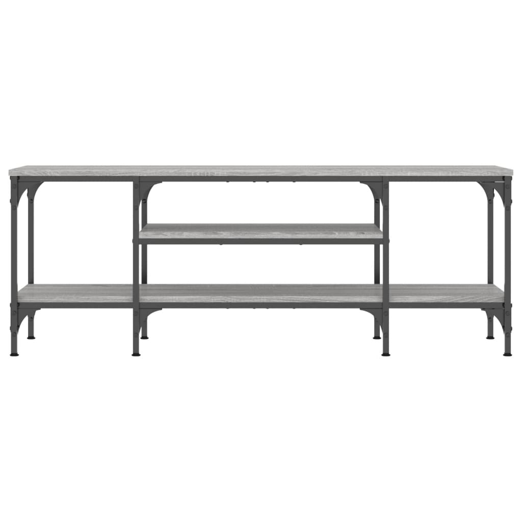 Mobile TV Grigio Sonoma 121x35x45 cm Legno Multistrato e Ferro - homemem39