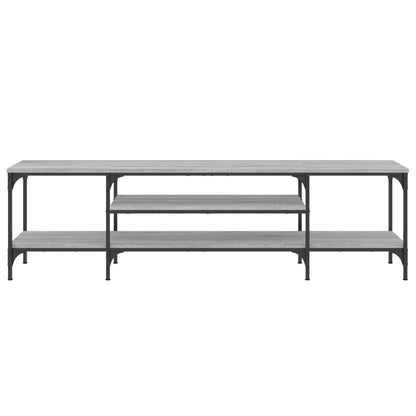 Mobile TV Grigio Sonoma 161x35x45 cm Legno Multistrato e Ferro - homemem39