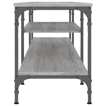 Mobile TV Grigio Sonoma 201x35x45 cm Legno Multistrato e Ferro - homemem39