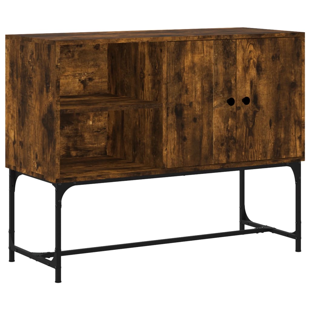 Credenza Rovere Fumo 100x40x79,5 cm in Legno Multistrato - homemem39