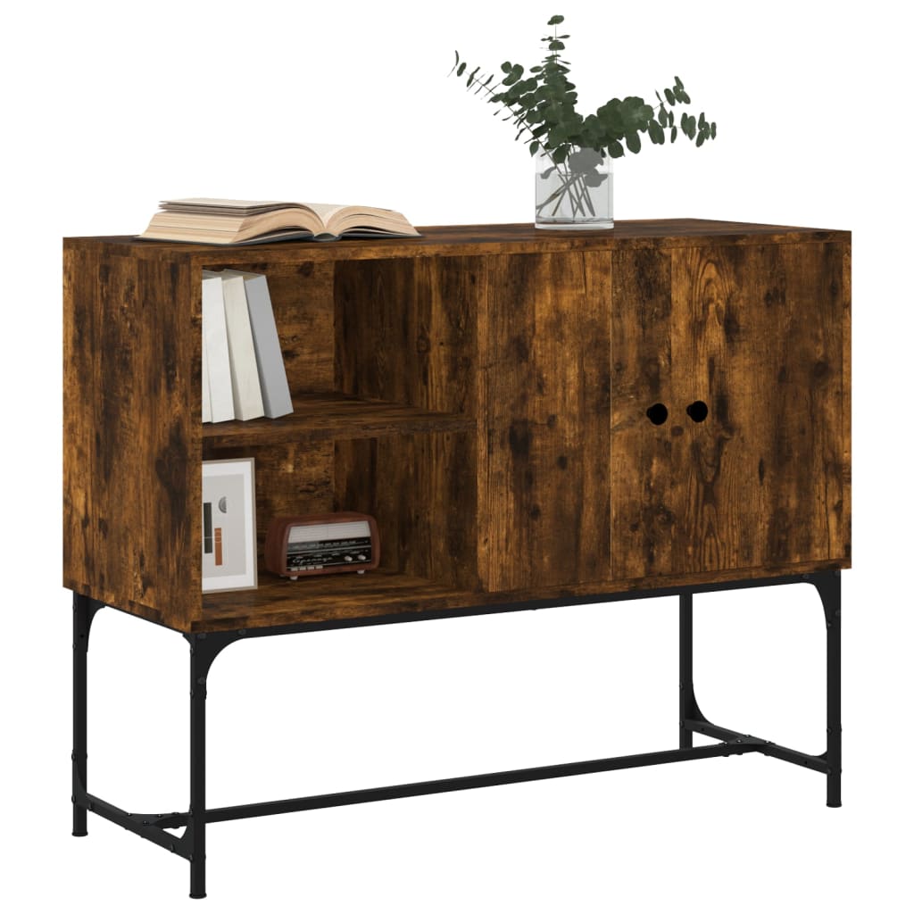 Credenza Rovere Fumo 100x40x79,5 cm in Legno Multistrato - homemem39