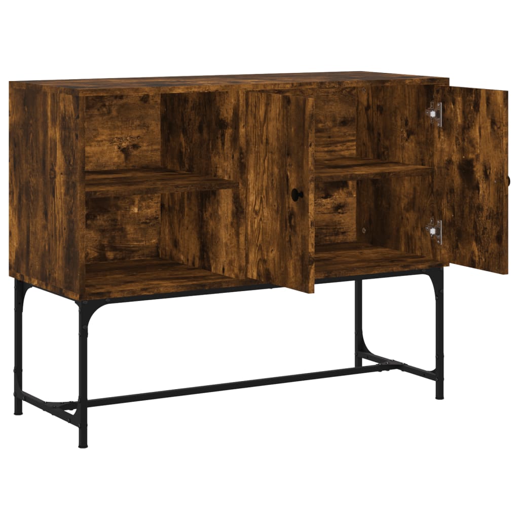 Credenza Rovere Fumo 100x40x79,5 cm in Legno Multistrato - homemem39