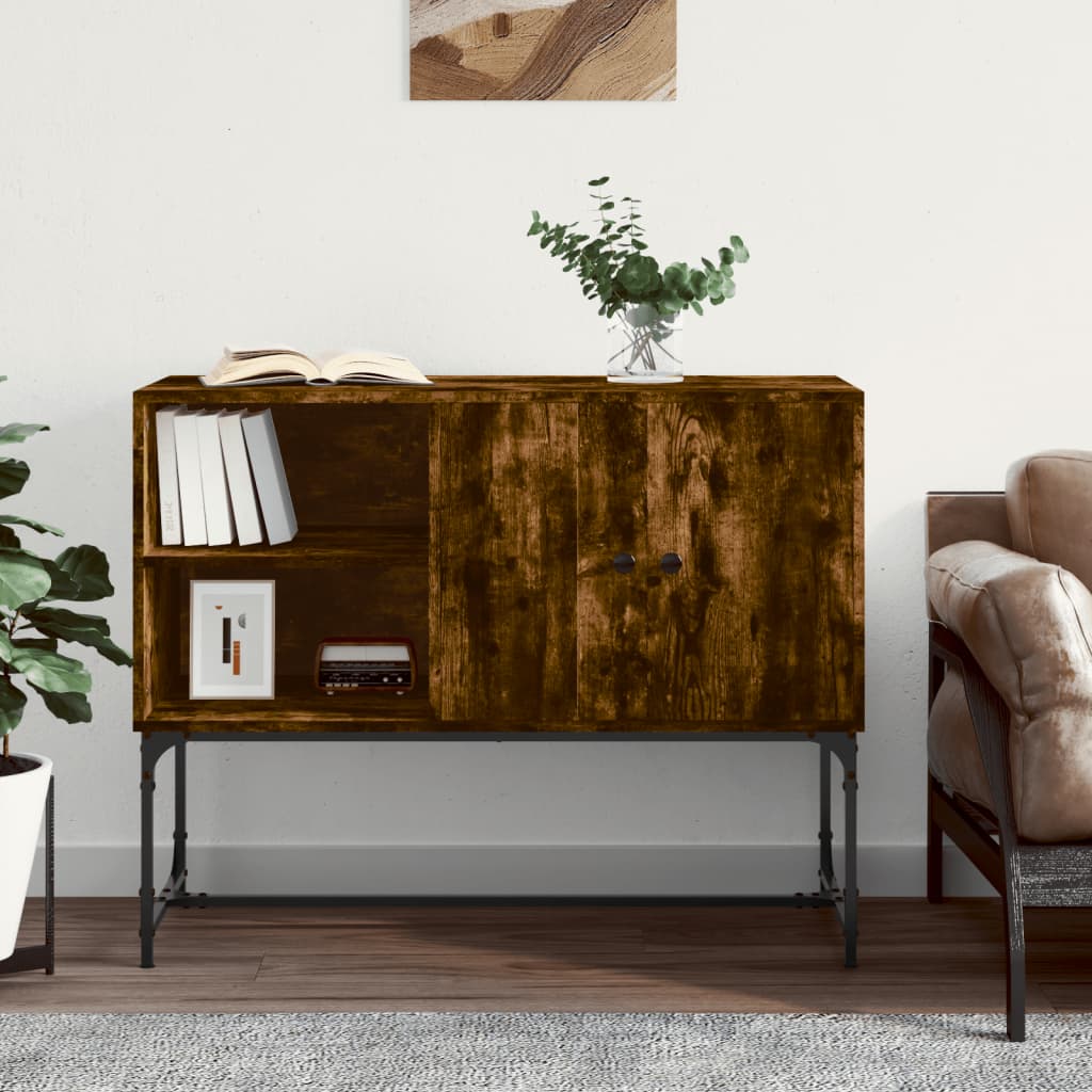 Credenza Rovere Fumo 100x40x79,5 cm in Legno Multistrato - homemem39