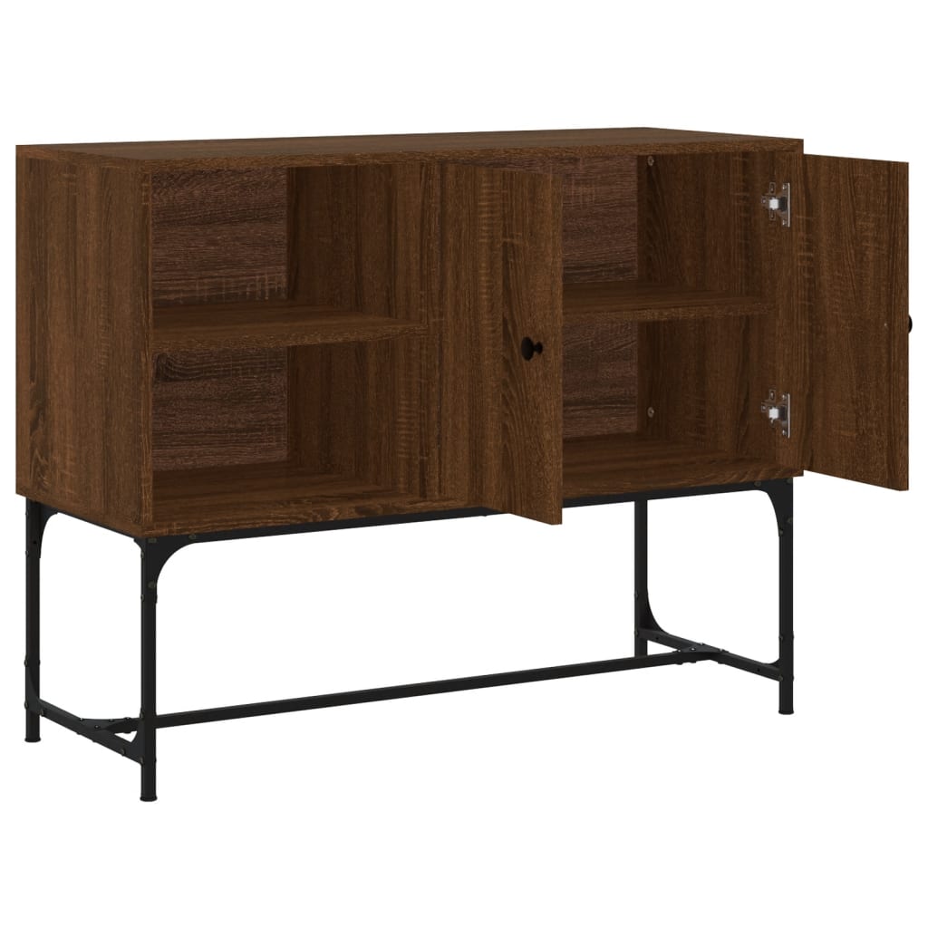 Credenza Rovere Marrone 100x40x79,5 cm in Legno Multistrato - homemem39