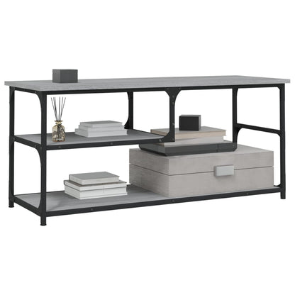 Mobile TV Grigio Sonoma 103x38x46,5cm Legno Multistrato Acciaio - homemem39