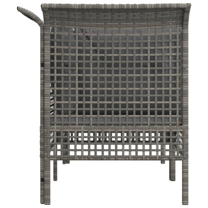 Divani Angolari da Giardino con Cuscini 2pz Polyrattan Grigio - homemem39