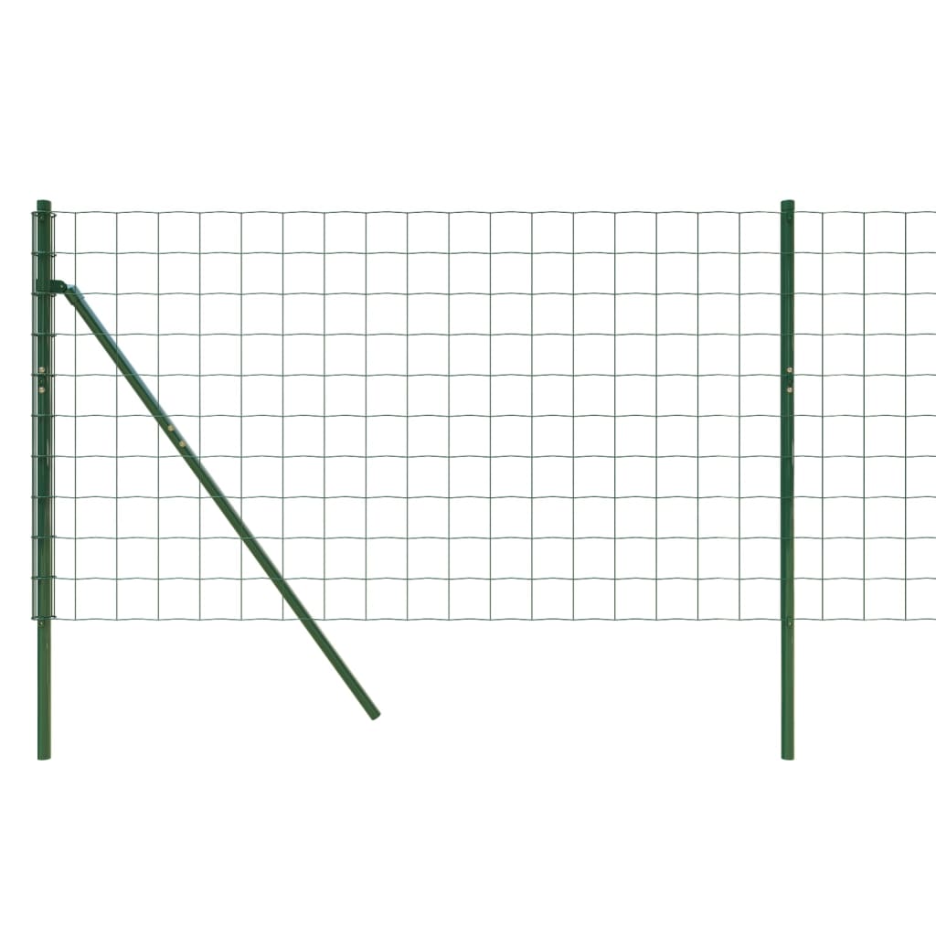 Recinzione Metallica Verde 1,1x10 m in Acciaio Zincato - homemem39