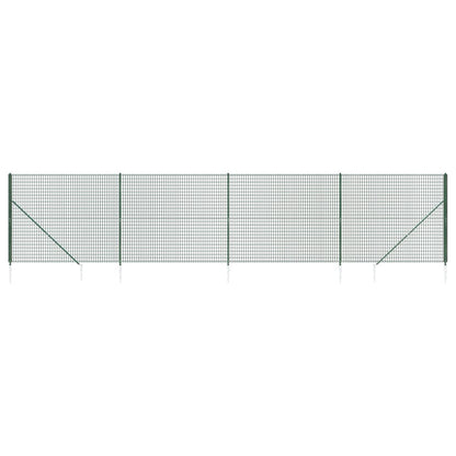 Recinzione Metallica con Picchetti Ancoraggio Verde 2x10 m - homemem39