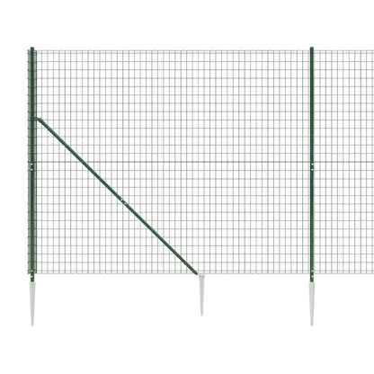 Recinzione Metallica con Picchetti Ancoraggio Verde 2,2x25 m - homemem39