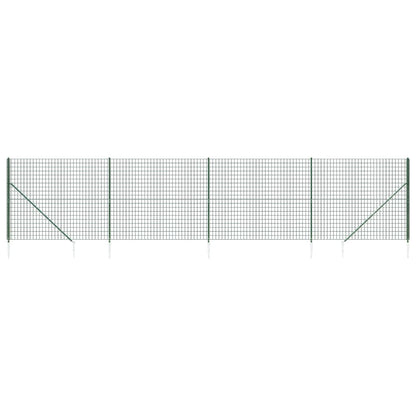 Recinzione Metallica con Picchetti Ancoraggio Verde 1,8x10 m - homemem39