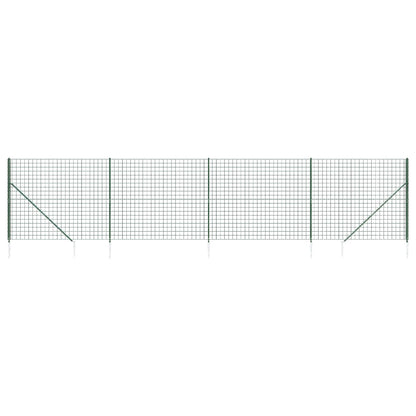 Recinzione Metallica con Picchetti Ancoraggio Verde 2x10 m - homemem39