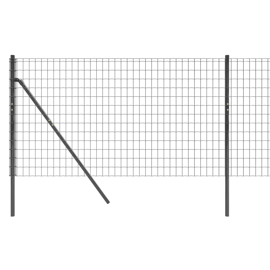 Recinzione Metallica Antracite 0,8x10 m in Acciaio Zincato - homemem39