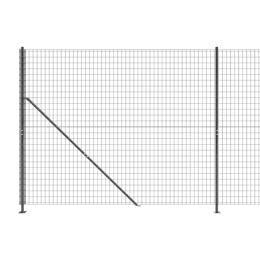 Recinzione Metallica con Flangia Antracite 1,6x10 m - homemem39