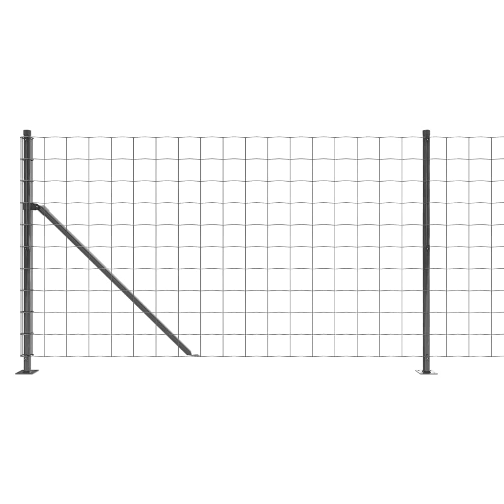 Recinzione Metallica con Flangia Antracite 1x10 m - homemem39