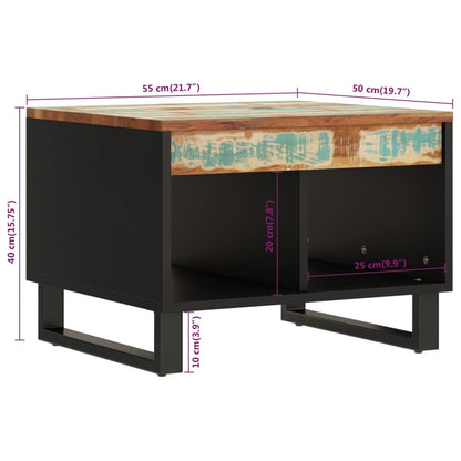 Tavolino da Salotto 55x50x40 cm in Legno Massello di Recupero - homemem39