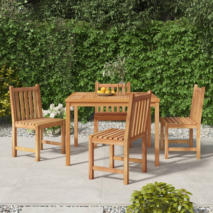 Set da Pranzo per Giardino 5 pz in Legno Massello di Teak - homemem39