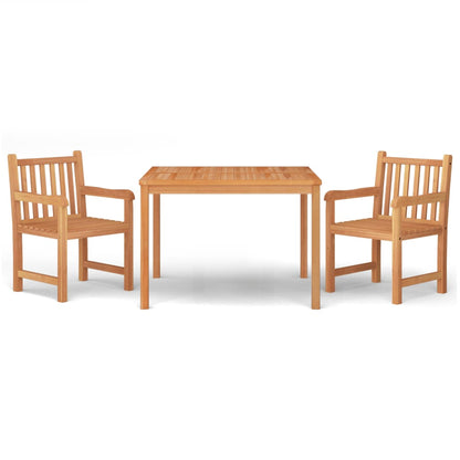 Set da Pranzo per Giardino 3 pz in Legno Massello di Teak - homemem39