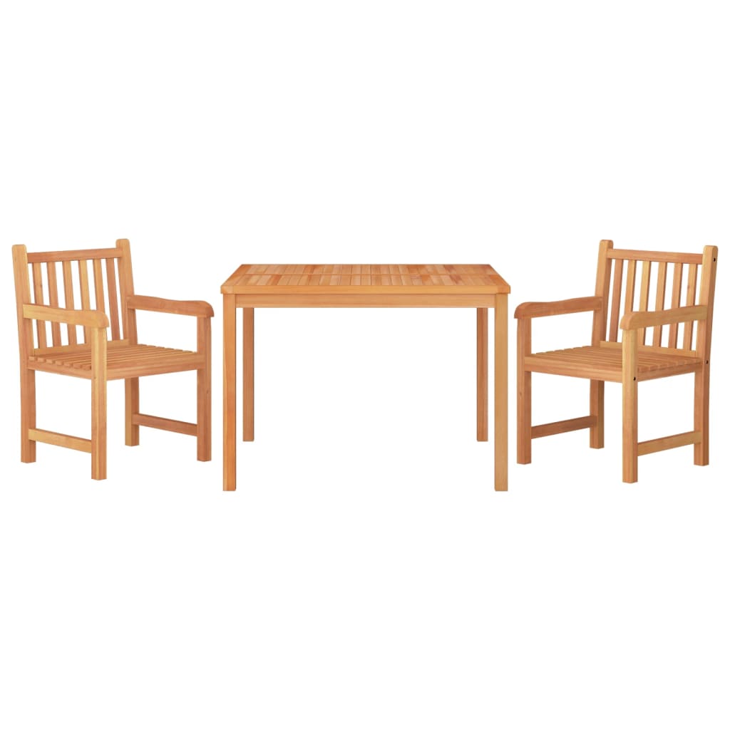 Set da Pranzo per Giardino 3 pz in Legno Massello di Teak - homemem39