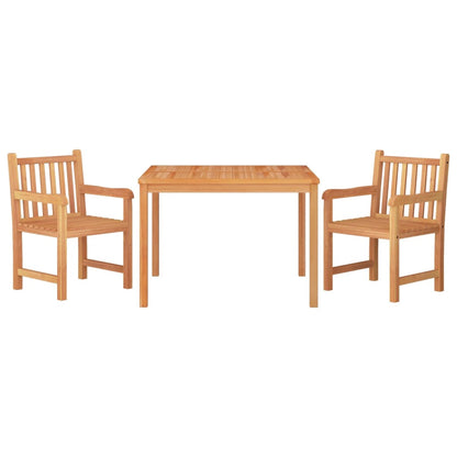 Set da Pranzo per Giardino 3 pz in Legno Massello di Teak - homemem39