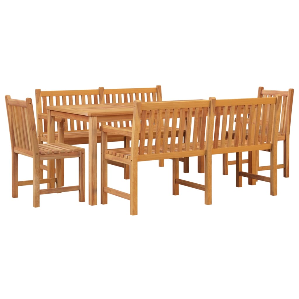 Set da Pranzo per Giardino 5 pz in Legno Massello di Teak - homemem39