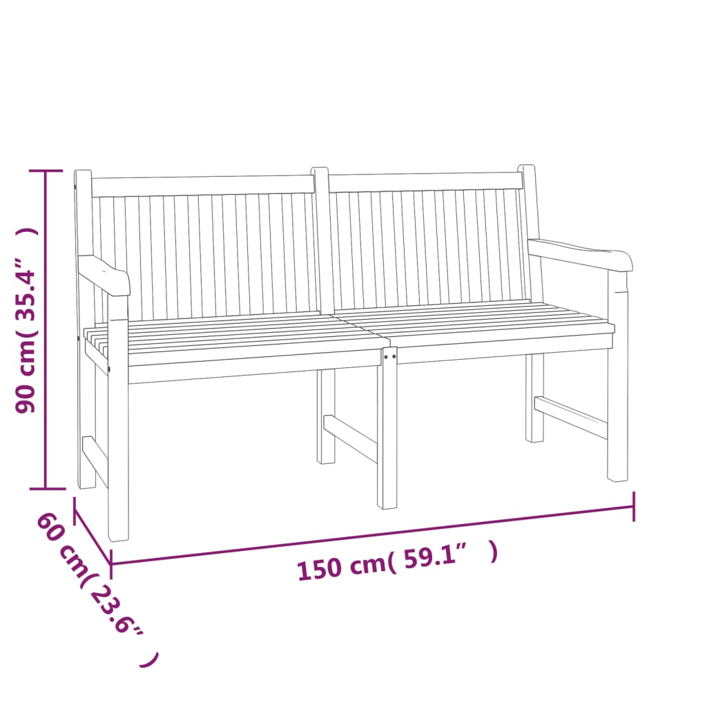 Set da Pranzo per Giardino 5 pz in Legno Massello di Teak - homemem39